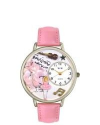 Whimsical Ballet Theme Pink Leather Watch