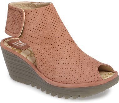 fly london open toe wedge