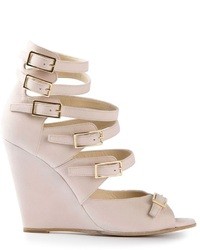 Chloé Buckled Wedge Sandals