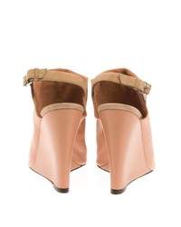 Balenciaga Glove Leather Slingback Wedge Sandals