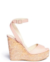 wedge cork slingback Jimmy Slingback sandals  stock Choo Cork  Sandals Wedge Leather Out  chloe of Patara leather