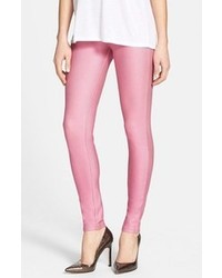 Hue Pearlized Jean Leggings Barely Pink Small