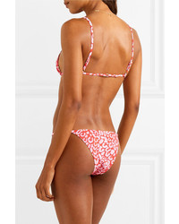 Fisch Coco Leopard Print Triangle Bikini Top