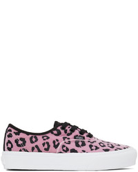 Pink Leopard Canvas Low Top Sneakers