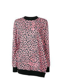 Pink Leopard Crew-neck Sweater