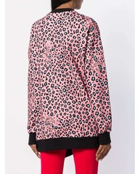 Vivetta Leopard Print Asymmetrical Sweater