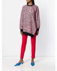 Vivetta Leopard Print Asymmetrical Sweater