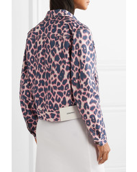Calvin Klein 205W39nyc Leopard Print Denim Jacket