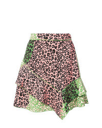 Pink Leopard Mini Skirt