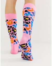 Pink Leopard Socks