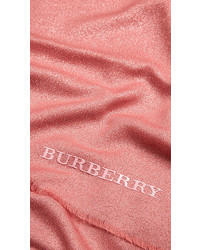 Burberry Lightweight Metallic Cashmere Blend Scarf
