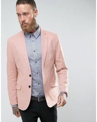 French Connection Slim Fit Linen Blazer