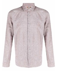 Manuel Ritz Long Sleeve Linen Blend Shirt