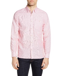 Ted Baker London Rorow Slim Fit Cotton Linen Button Up Shirt