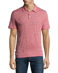 Zachary Prell Calluna Tonal Colorblock Linen Polo Shirt
