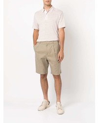 Vince Linen Short Sleeve Polo Shirt