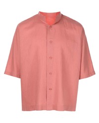 Homme Plissé Issey Miyake Cotton Linen Short Sleeve Shirt