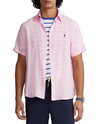 Polo Ralph Lauren Linen Short Sleeve Button Up Shirt