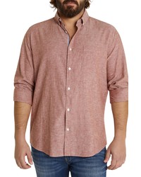 Johnny Bigg Serge Linen Cotton Shirt In Clay At Nordstrom