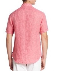 Armani Collezioni Short Sleeve Linen Shirt