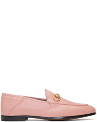 Gucci Pink Brixton Loafers