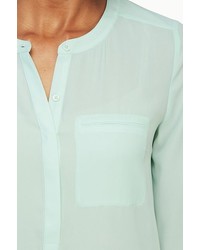 NYDJ Georgette 34 Blouse With Pleated Back