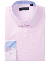 Andrew Fezza Long Sleeve Slim Fit Light Pink Dress Shirt