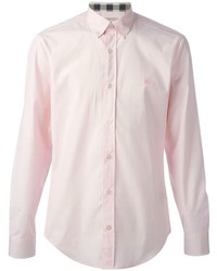mens pink burberry shirt