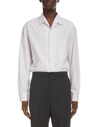 Lemaire Convertible Collar Button Up Shirt In Lilac Ice At Nordstrom