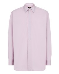 Fendi Ed Cotton Poplin Button Up Shirt In Lilac At Nordstrom