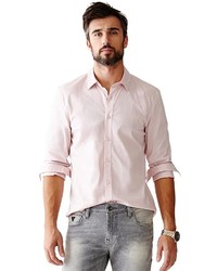 GUESS Long Sleeve Classic Stretch Slim Fit Shirt