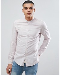 Tom Tailor Long Sleeve Grandad Shirt In 100% Cotton