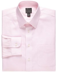 Jos. A. Bank New Traveler Slim Fit Wrinkle Free Pinpoint Solid Long Sleeve Spread Collar Dress Shirt