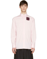 Raf Simons Pink Burgundy Yoke Pocket Shirt