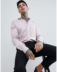 Twisted Tailor Shirt In Pink Viscose