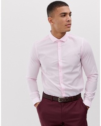 Burton Menswear Skinny Shirt In Pink