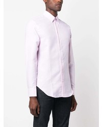 Emporio Armani Textured Long Sleeve Cotton Shirt