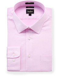 Neiman Marcus Trim Fit Stretch Dress Shirt Pink