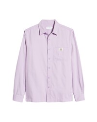 Topman Twill Shirt In Lilac At Nordstrom