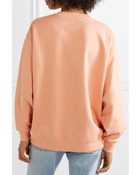 Acne Studios Forba Face Appliqud Cotton Jersey Sweatshirt