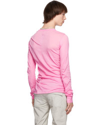 Rick Owens Pink Basic Long Sleeve T Shirt