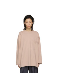 Lemaire Pink Heavy Cotton Long Sleeve T Shirt