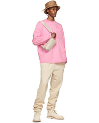 Jacquemus Pink Le Papier Le T Shirt Bricciola Long Sleeve T Shirt