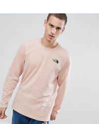 The North Face To Asos Long Sleeve Easy T Shirt In Pink
