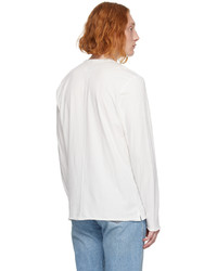 rag & bone White Miles Long Sleeve T Shirt