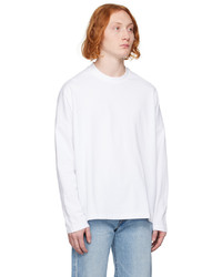 Calvin Klein White Relaxed Fit Long Sleeve T Shirt