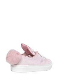20mm Bunny Tail Glitter Sneakers