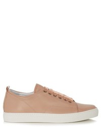 Lanvin Capped Toe Leather Low Top Trainers