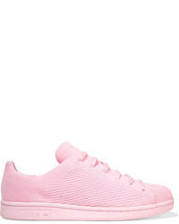 adidas Originals Stan Smith Textured Knit Sneakers Pastel Pink
