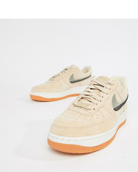Nike Peach Contrast Swoosh Air Force 1 Trainers